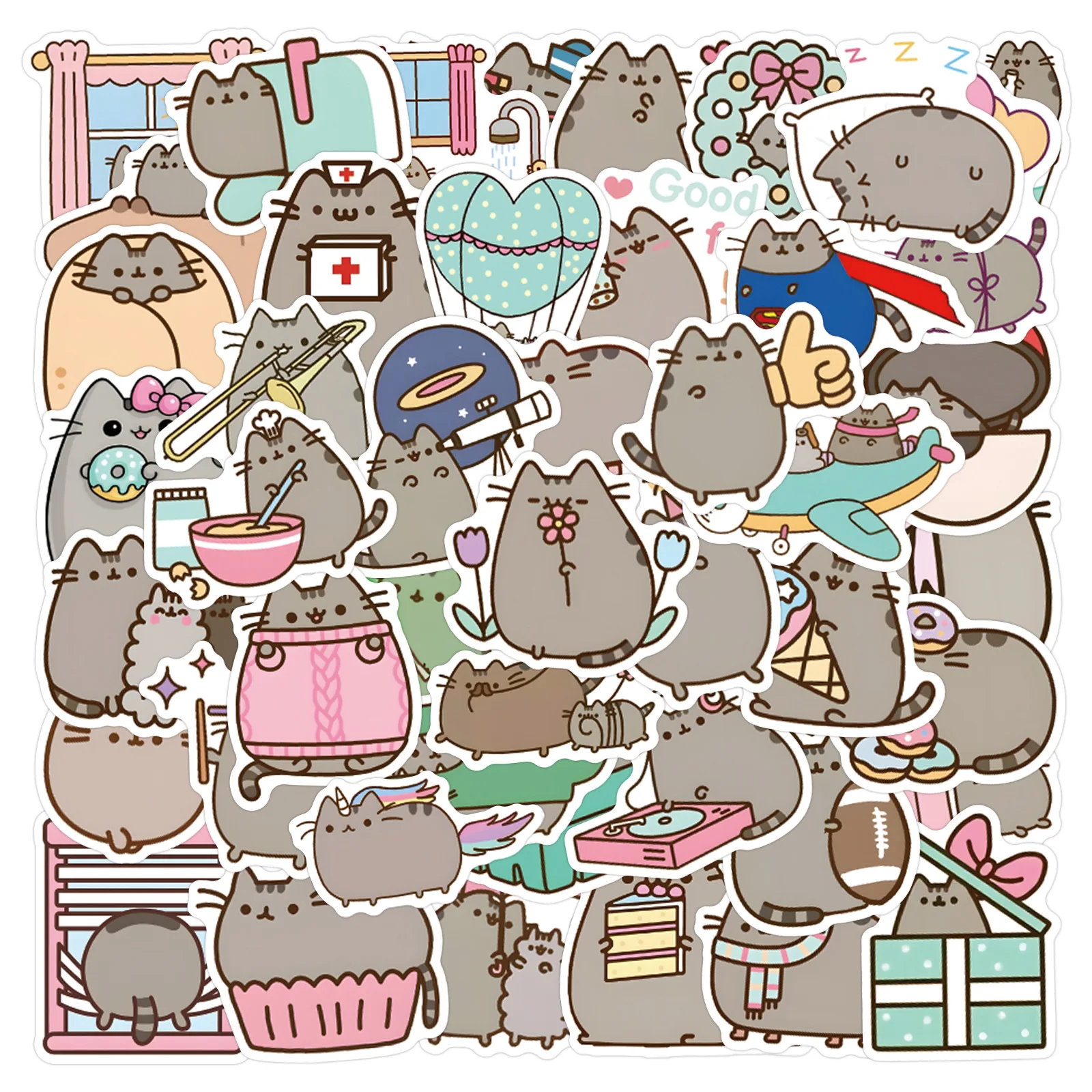 Memo Pad Sticky - 55 stuks Pusheen Anime Stickers Waterdichte