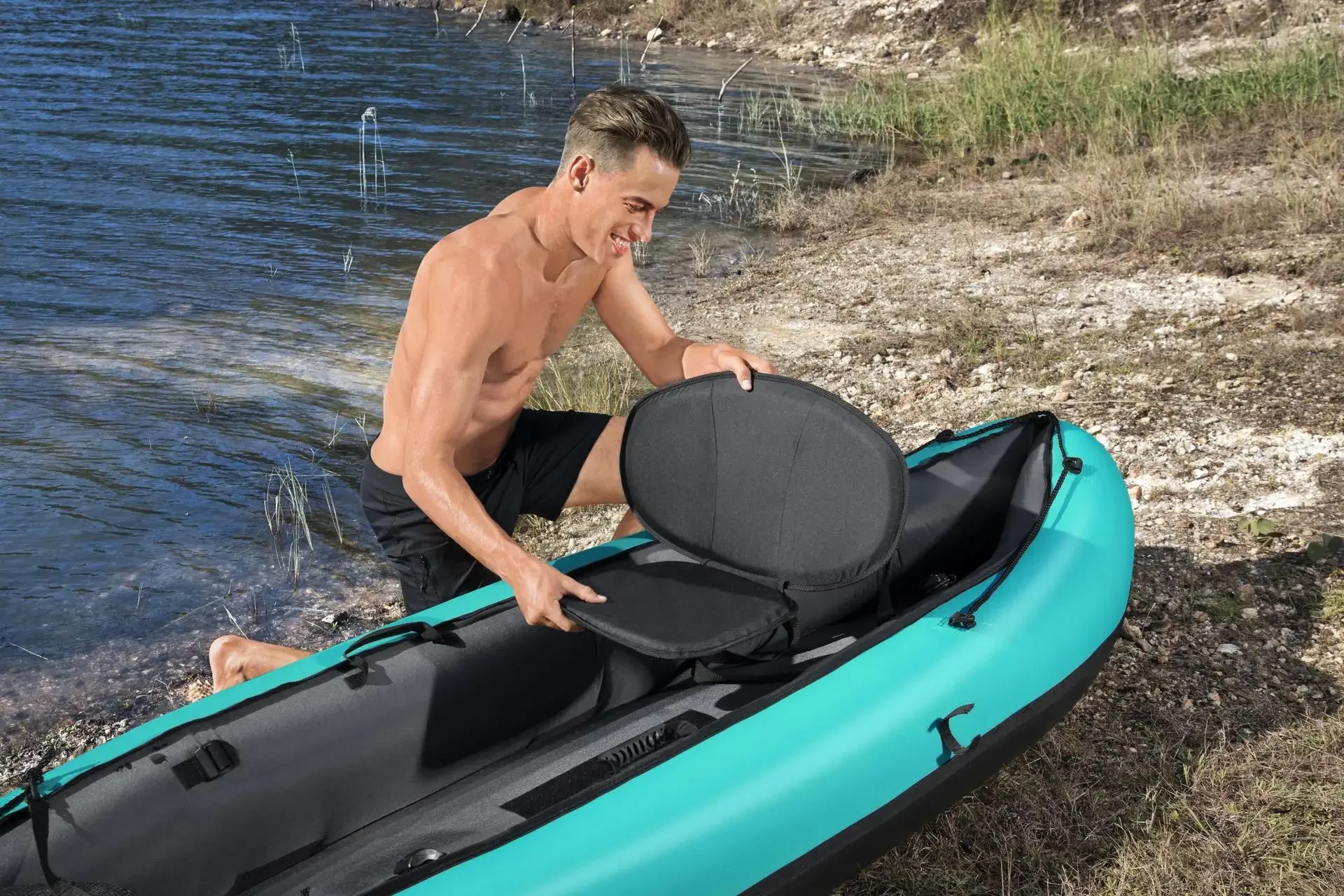 Kayak single inflatable canoe thickened rafting rubber boat