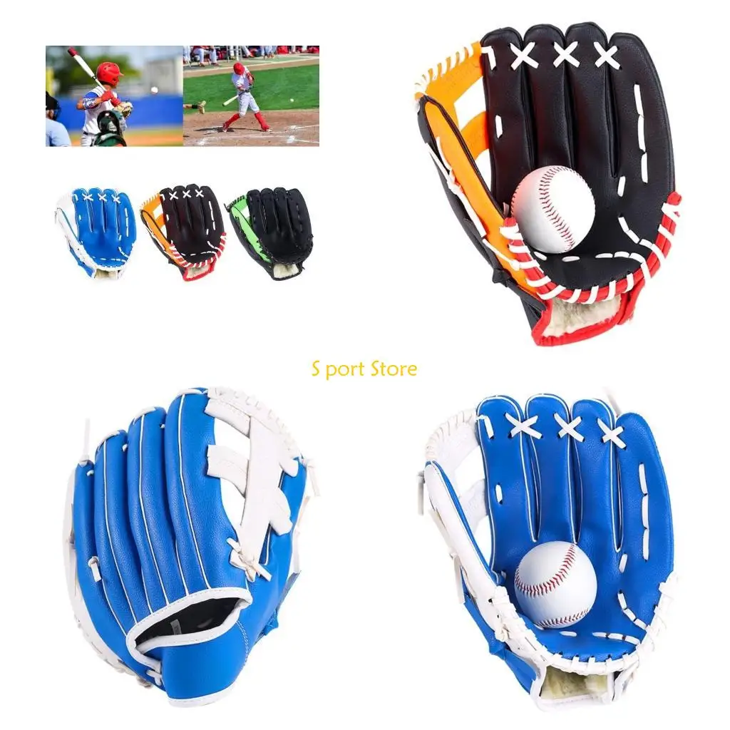 

U2JB Кожаные перчатки для софтбола с кувшином для подростков и взрослых, профессиональная ловля бейсбола