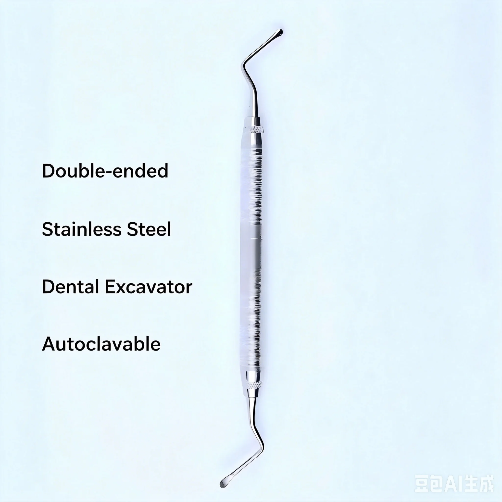 3-teiliges doppelseitiges Zahnsteinentferner-Set aus Edelstahl, Kürette und Excavator, autoklavierbare Dentalwerkzeuge für die Mundpflege