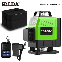 HILDA Laser Level Mini 12/16 Lines 3d/4d autolivellante 360 orizzontale e verticale croce Super potente Laser portatile verde