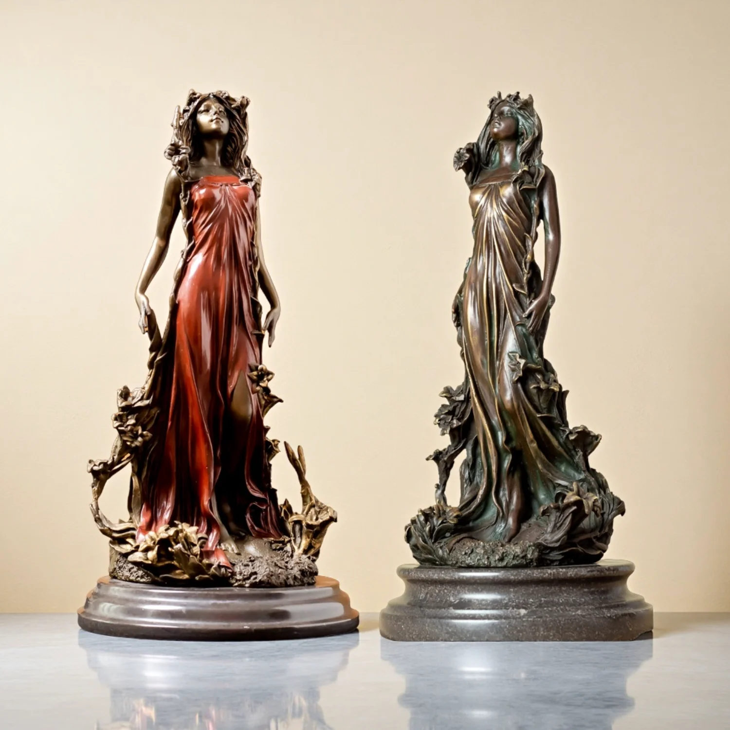 30cm Beautiful Aphrodite Bronze Sculpture Myth Greek Goddess of Love, Beauty Bronze Statue Home Decor Elegant Handcraft Gift