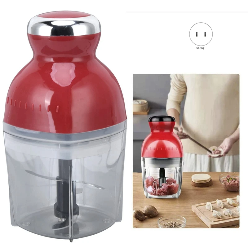 Meat Chopper, Meat Processor Ergonomic Design ABS Stainless Steel 500Ml Capacity For Kitchen For Household