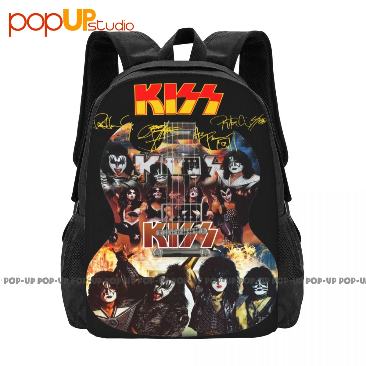 Kizz Guitar Signatures Backpack Large Capacity Fashion Softback Shopping Bag Bags For Travel