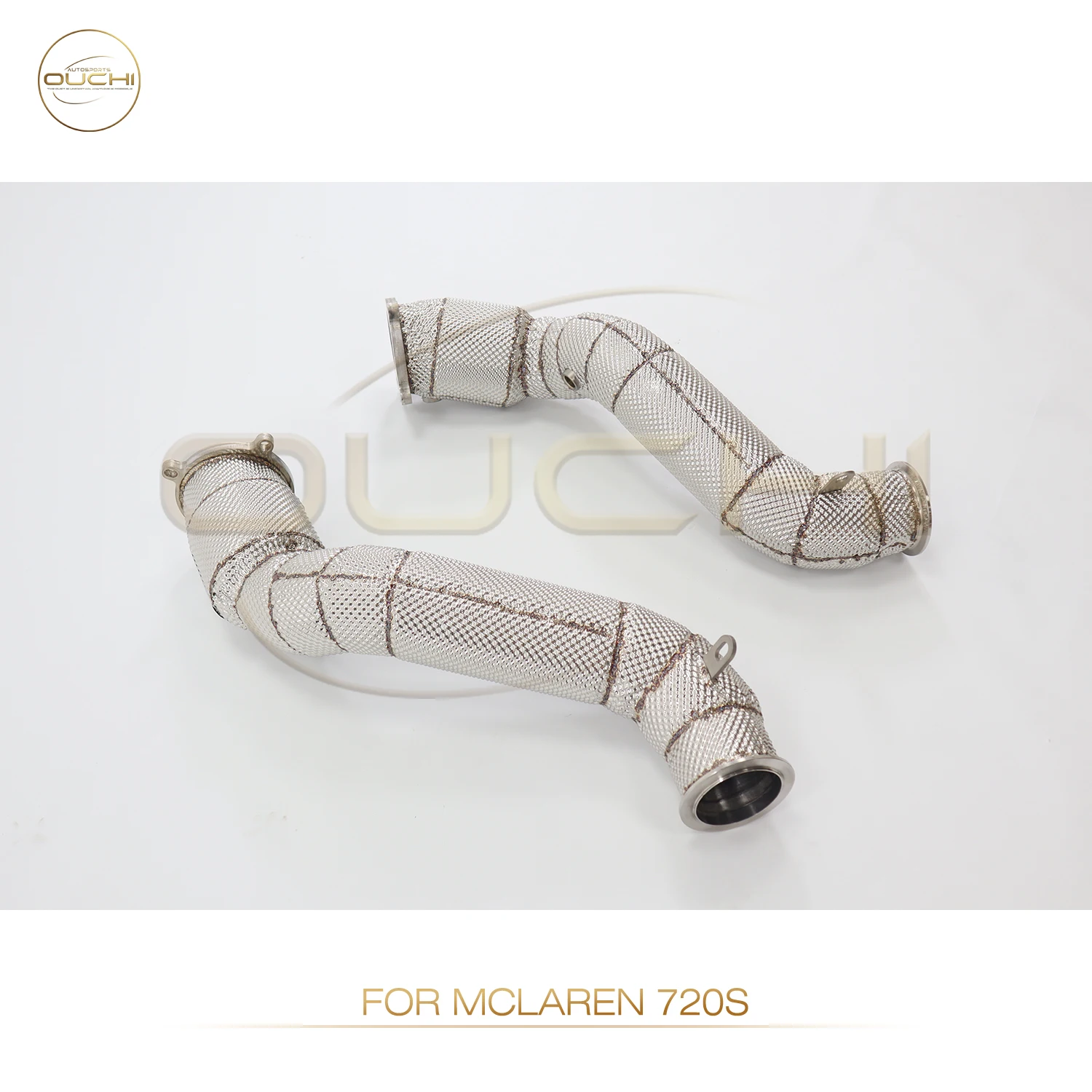 

OUCHI Fast Shipping in 24 hours SS304 Downpipe In Stock for Mclaren 720S Direct Exhaust With Heat Shield