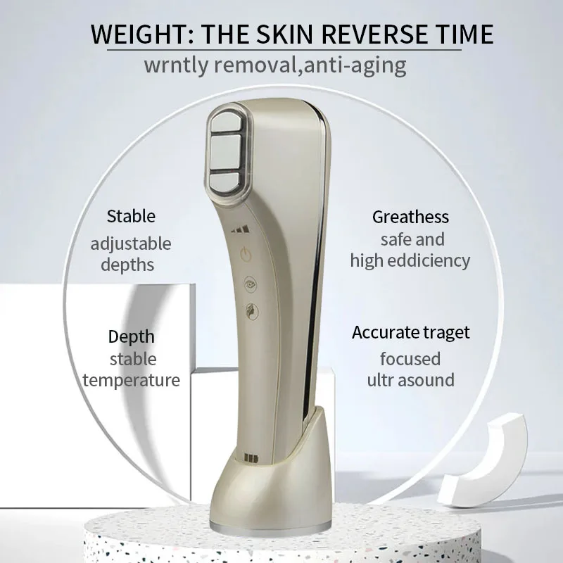 Hifu Machine for Face Portable Antiaging Mini Hifu Face Lifting Anti-Wrinkle Device Heated Warm Up Pro 7D HIFU Facial Machine