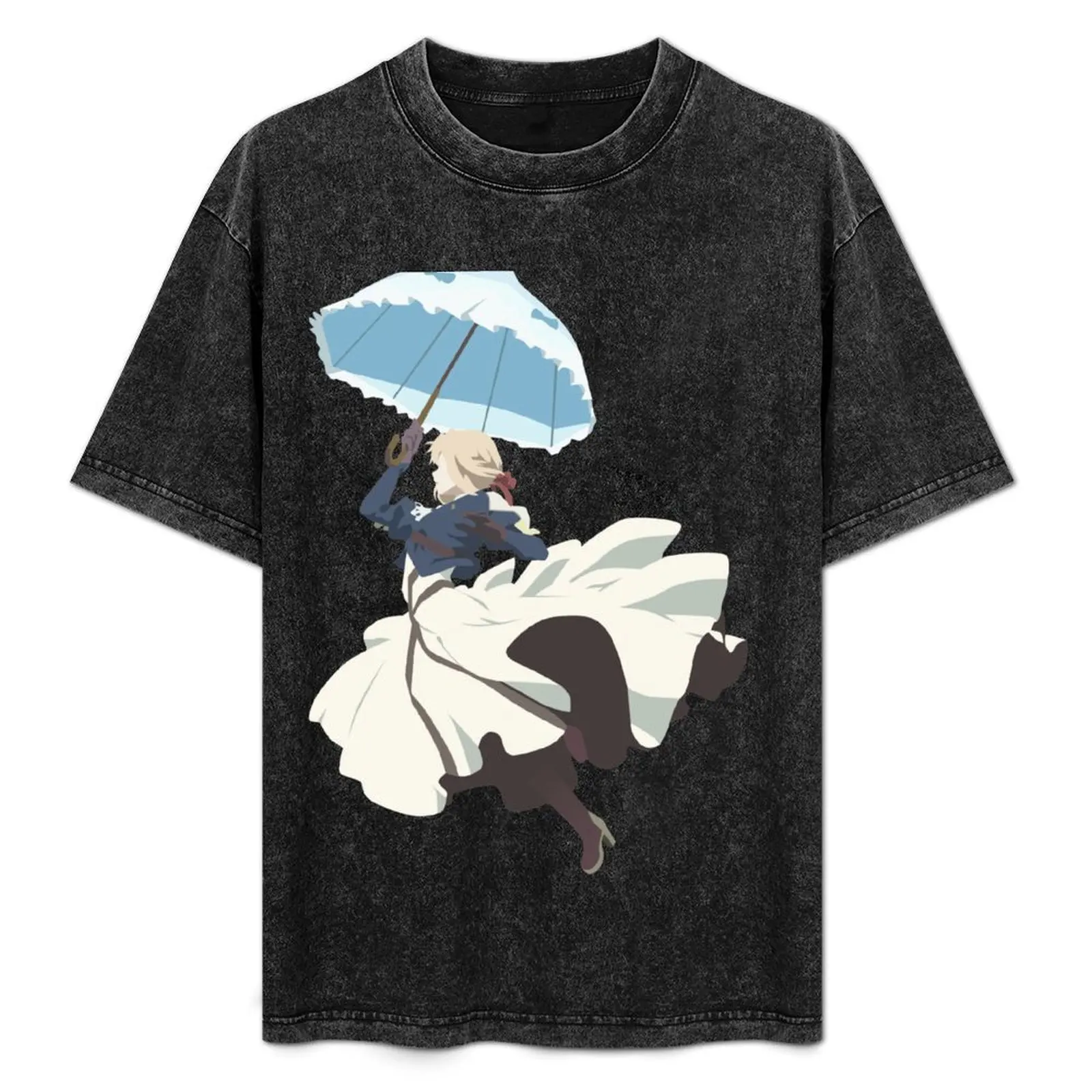 

Violet Evergarden - Parasol - Minimalist Art T-Shirt Classic Graphic Short Sleeve Top