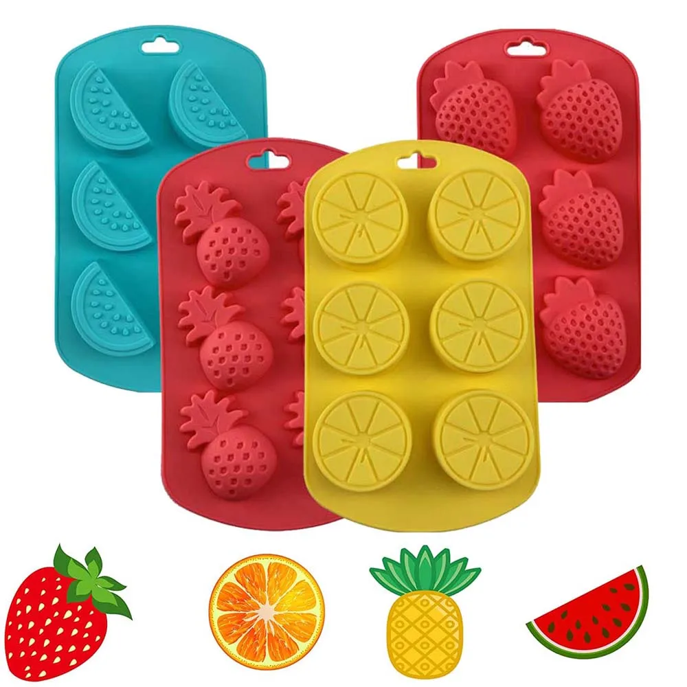 Soap Craft Candle Fruit Shaped Strawberry Bakeware Lemon Pineapple Baking Tool Cake Decoration Chocolate Making Jelly Mold