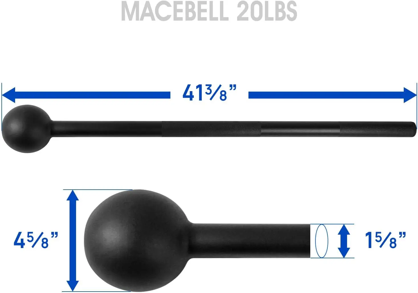 Strength Training with Steel Mace Bell, Full - Body Workout, Multiple Weight Options, Silver Color, Ideal for Both Men and Women