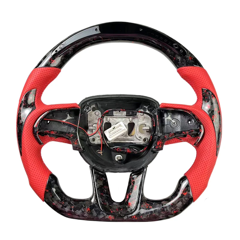 

Custom LED Smart Sports Design Real Carbon Fiber Steering Wheel for 2015 Dodge Charger Challenger Hellcat Durango SRT