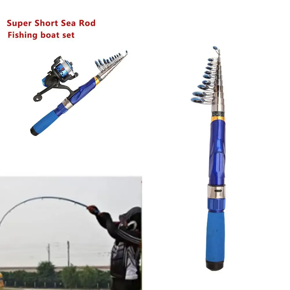 

Portable Far Throw Telescopic Fishing Rod Ultralight Fiberglass Small Sea Rod 1.0-2.4 m Super Hard Spinning Rod Lake Fishing