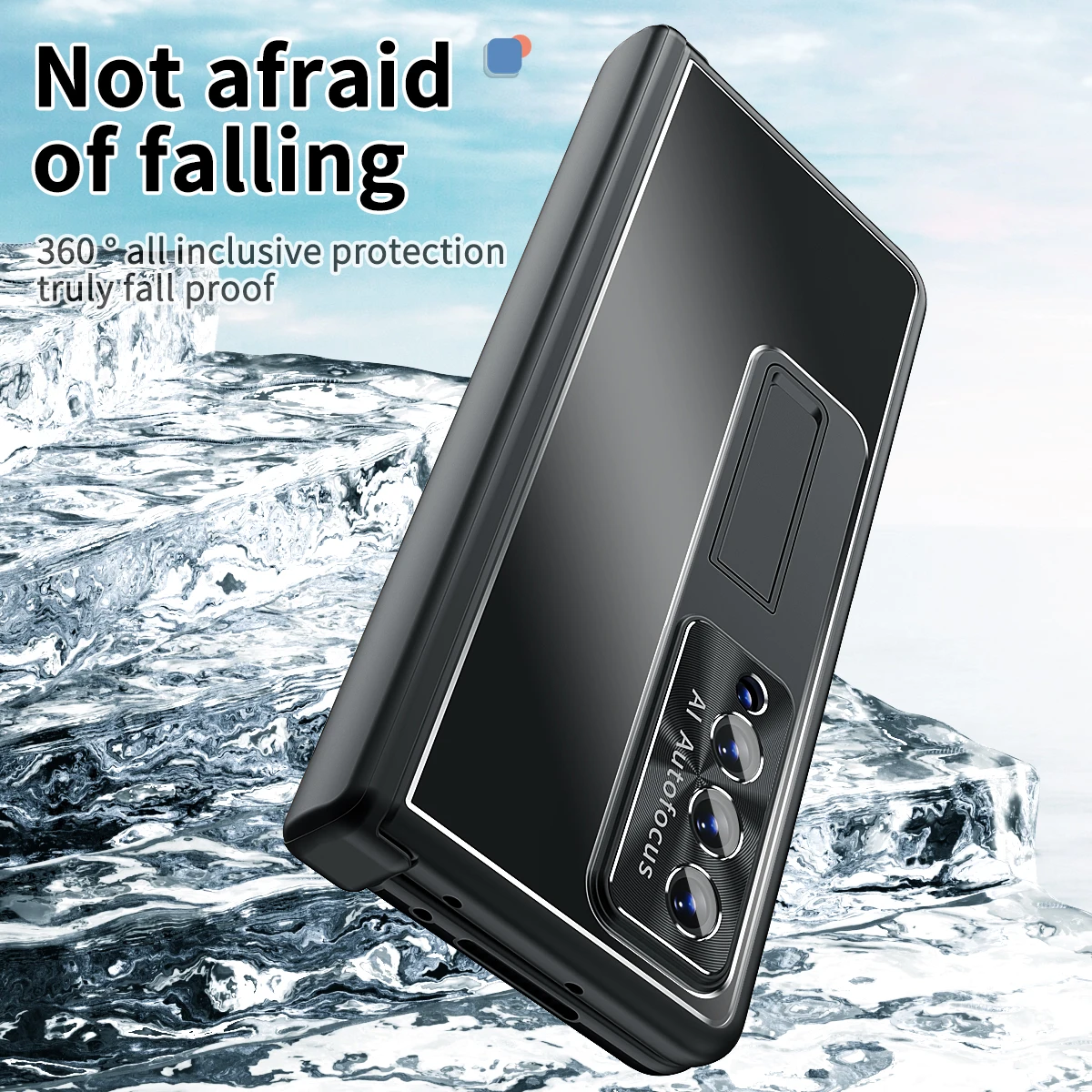 

Full Protection Tempered Glass Aluminum Case for Samsung Galaxy Z Fold4 5G Fold3 Fold 3 Zfold4 Kickstand Cases Coque
