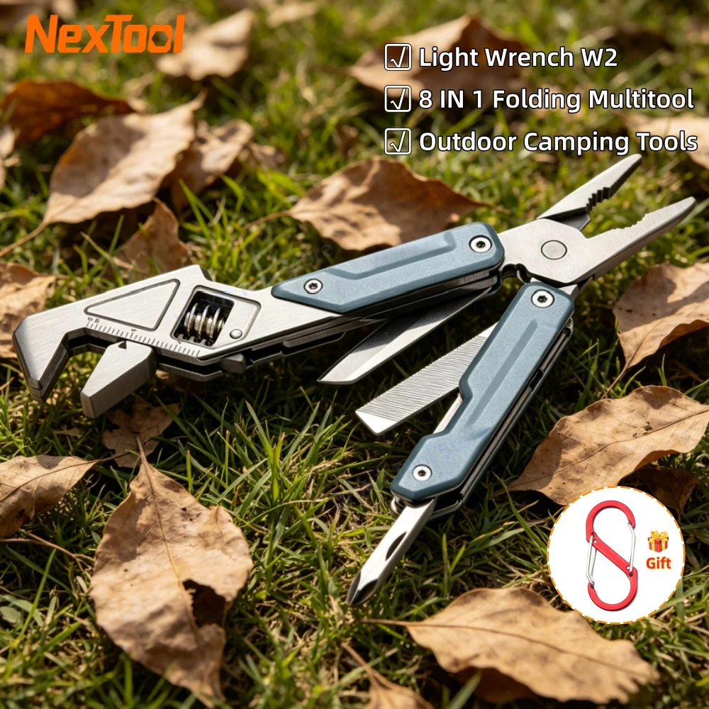 nextool-ライトレンチ-w2-折りたたみプライヤー-8-in-1-edc-マルチツール多機能スパナドライバー屋外キャンプハンドツール