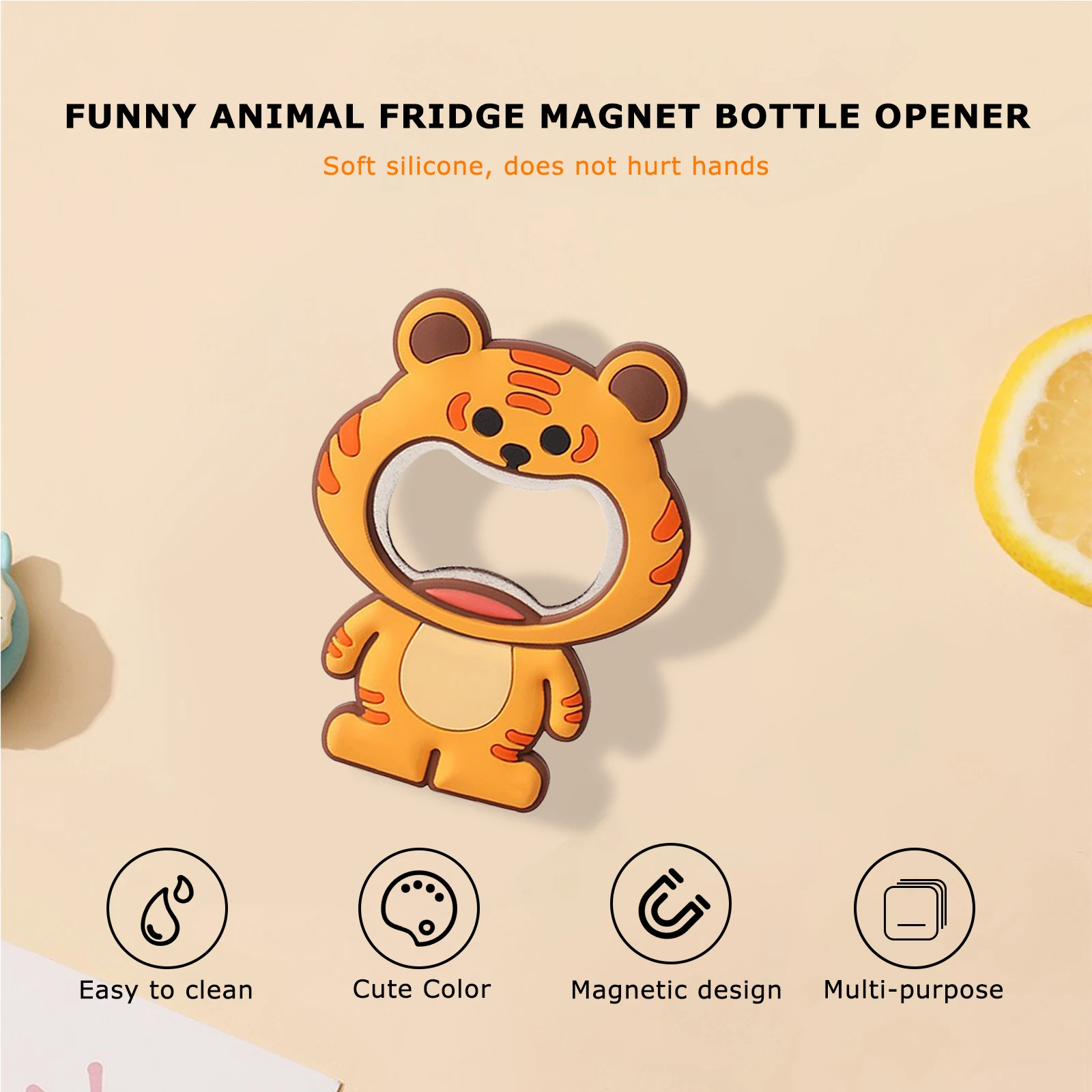 2 في 1 مغناطيس ثلاجة من السيليكون وفتاحة زجاجات مغناطيسية قوية، ملحقات المطبخ لفتح غطاء الزجاجة والديكور المنزلي