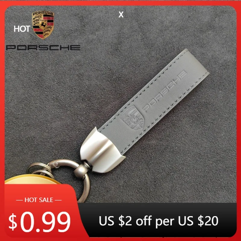

Car Sticker For Porsche Cayman Cayenne 911 Macan Leather Car Badges Key Chain Keychain Pendant For Porsche 911 718 Cayenne Caym