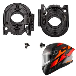 Casque Visière Bouclier Base Professionnel Facile à Installer Remplacement avec Vis pour trucs Thunder 4 Mt-v-28B Visière Len Base 2Pcs