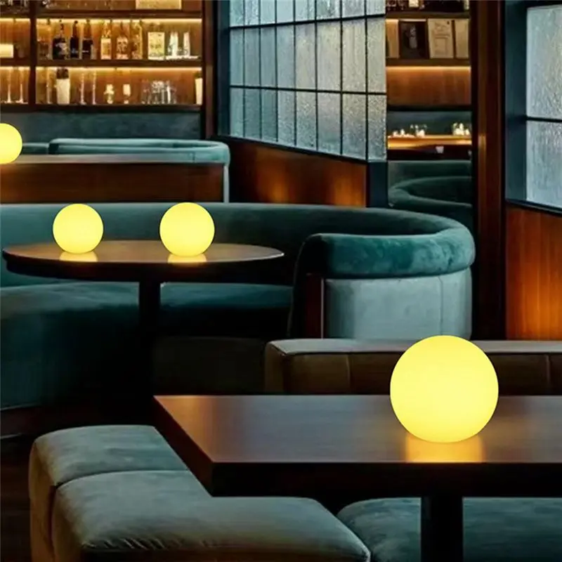 ABAH-Spherical Moon Atmosphere Night Light Outdoor Waterproof LED Garden Light Landscape Light Lighting Outdoor Lawn Light 20*20
