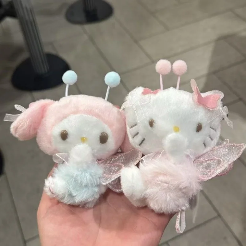 

Sanrio Flower Field Language Series Bee Hello Kitty Kuromi Plush Keychain Pen Bag Hanging Ornaments Phone Lanyard Friend Gift