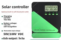 12V 24V Wifi MPPT Solar Panel System Battery Charge Controller PV Regulator Dual USB 10A 20A 30A 40A 50A 60A Solar Controller