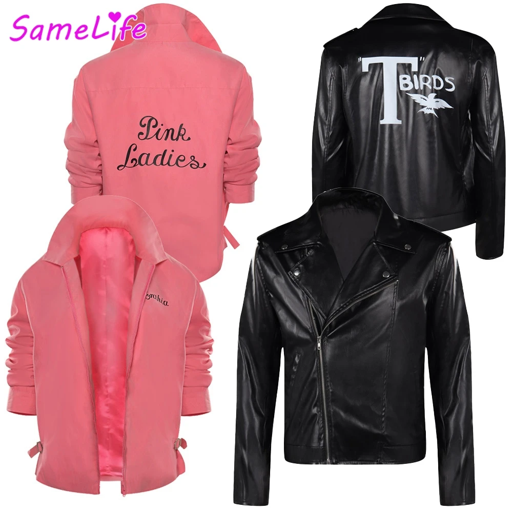 

Grease Danny розовый женский косплей фэнтезийная повседневная уличная одежда куртка для пары костюм ТВ музыкальная ролевая игра фантазийные наряды