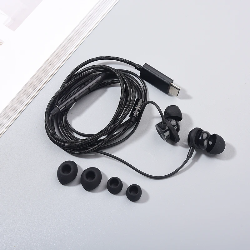 Headphones Wired USB Type C Earphone For Nokia X30 9 PureView Motorola X30 X40 S30 Edge Noise Canceling Earbuds Headset With Mic