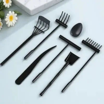 6Pcs Mini Zen Rakes Set Sturdy Lightweight Garden Tools for Sand Table Ornament Design Home Office Relaxation Kit