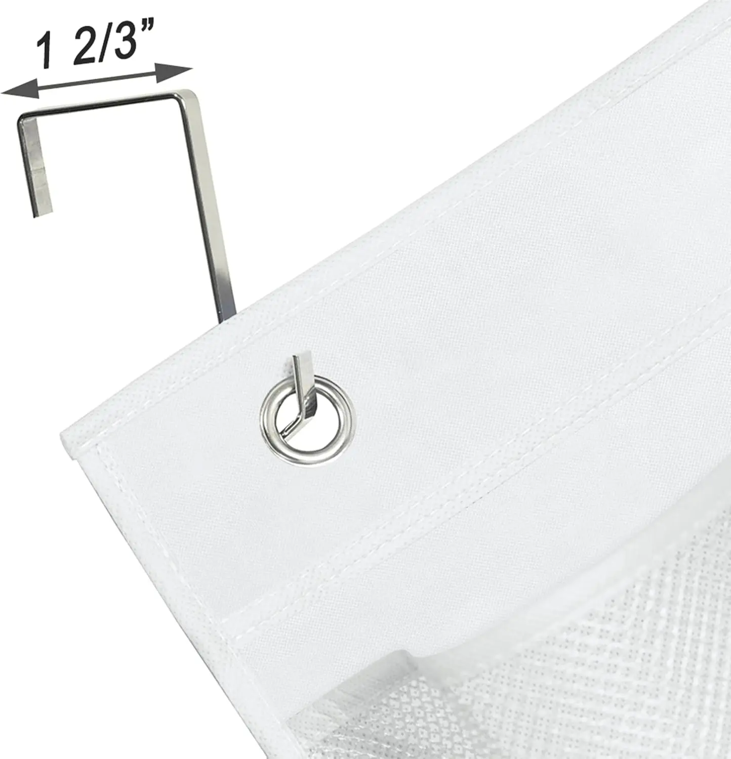 Organisateur de chaussures étroit au-dessus de la porte, paquet de 2 avec poches en maille transparente pour placard, salle de bain, camping-car et camping (blanc)