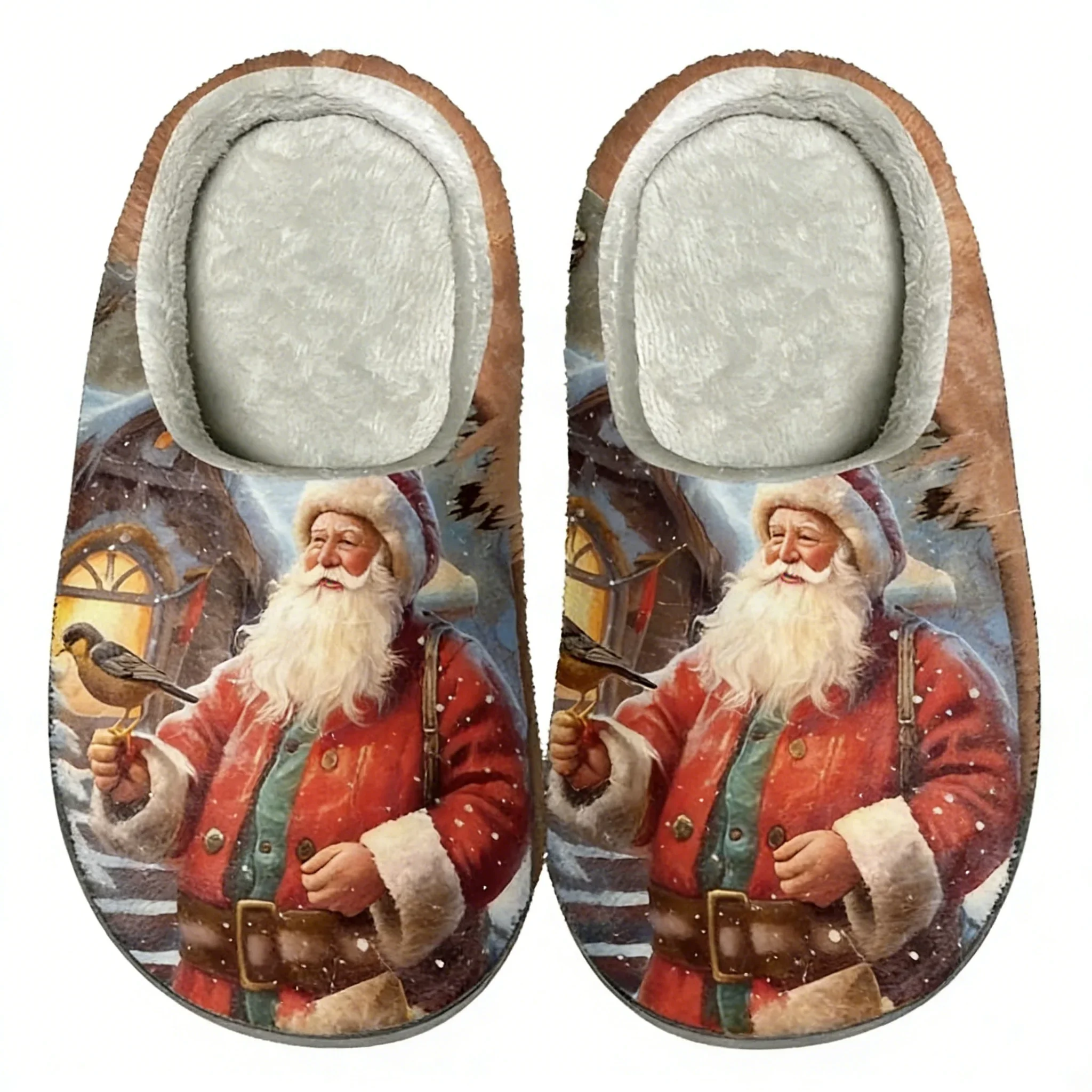 

Winter Indoor Female Flat Slippers Non-slip Warm Cozy Cotton Slippers Christmas Gifts Casual Couple Floor Footwear Zapatos Mujer