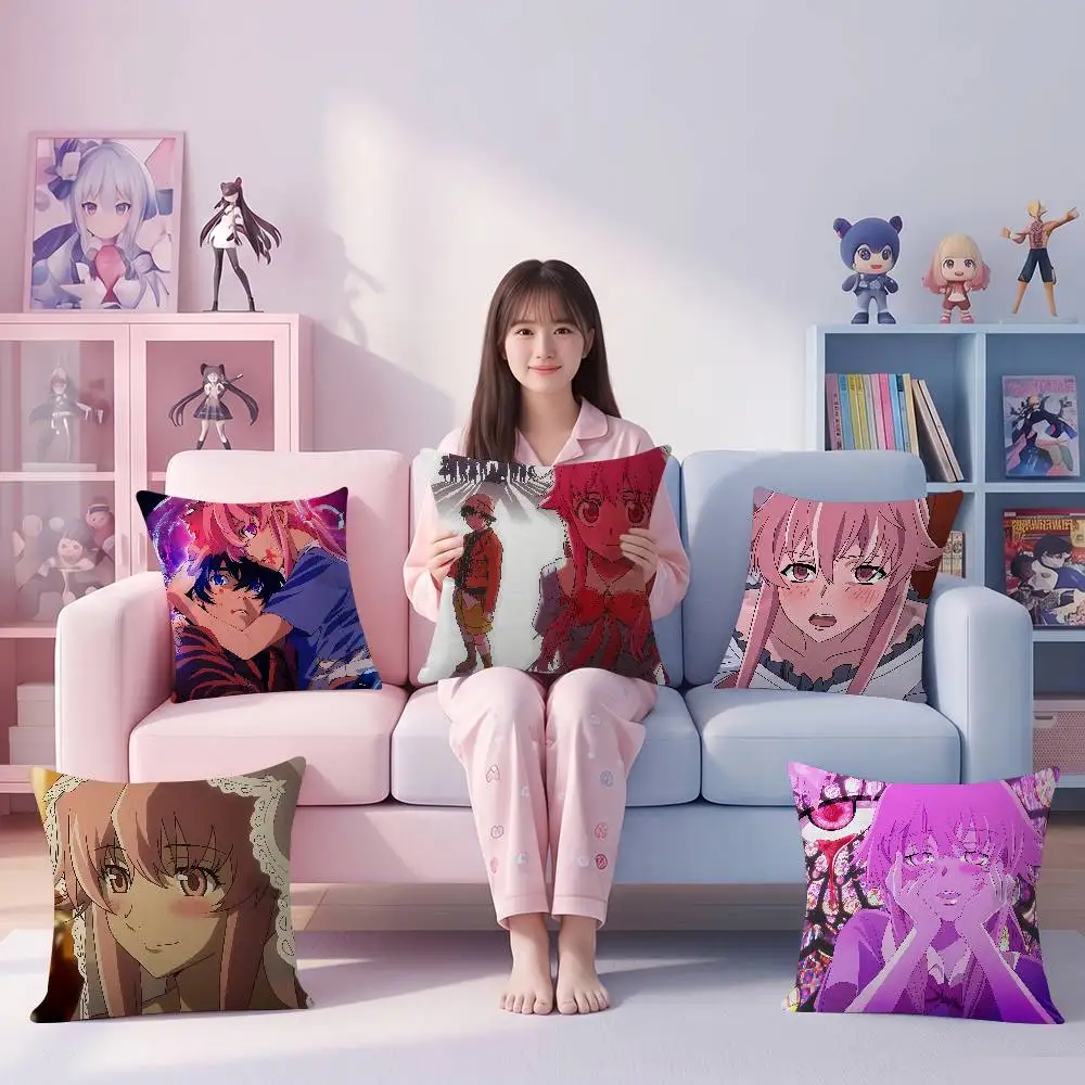 Pillow Anime Pillow Sofa Bed Head Pillow Cover Cushion Cover Fashion 30x30 40x40 45*45cm Anime F-Future D-Diary