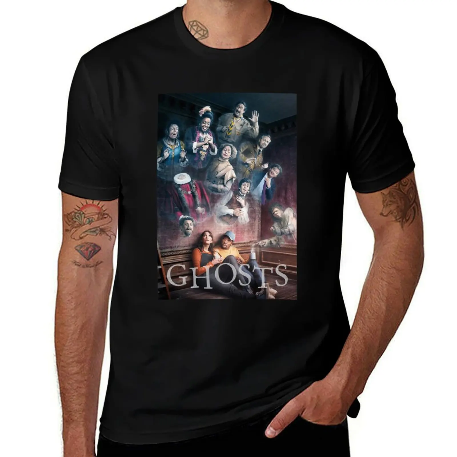 

Ghosts BBC TV show seriesClassic . T-Shirt funny t shirts cotton T-Shirt