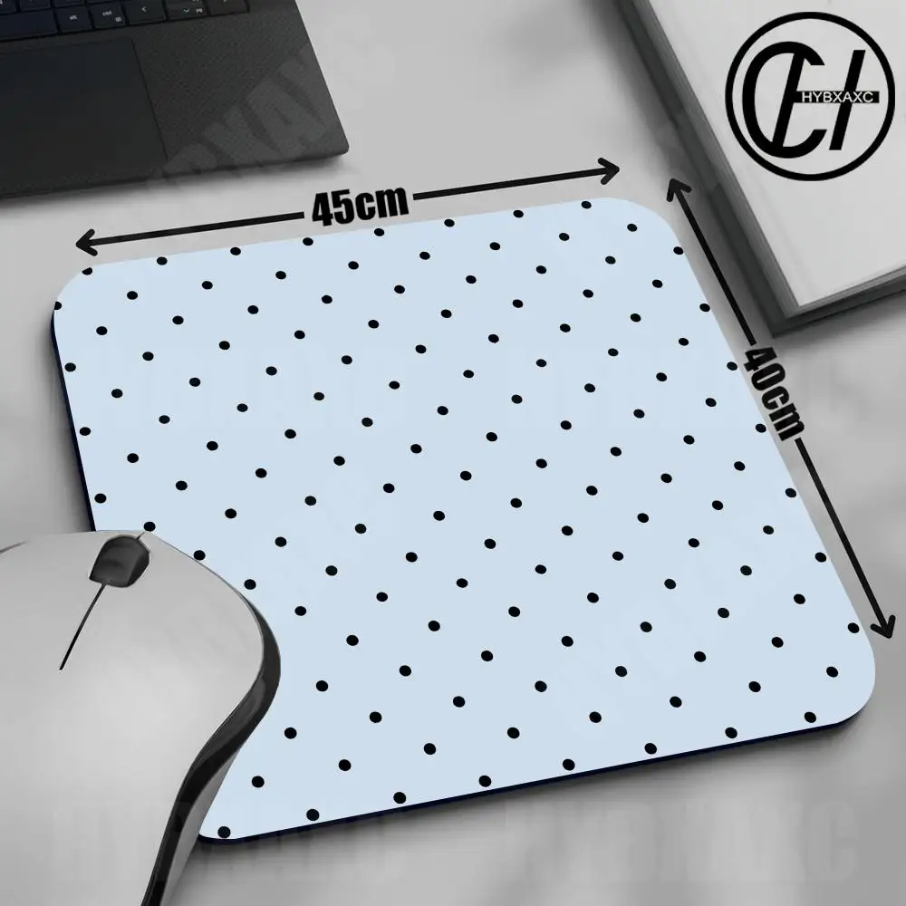 Polka Dots Mouse Pad Multiple sizes Computer Office Game Table Mat Korean Ins Cute Minimalist Dot Rubber Anti-slip Mousepad