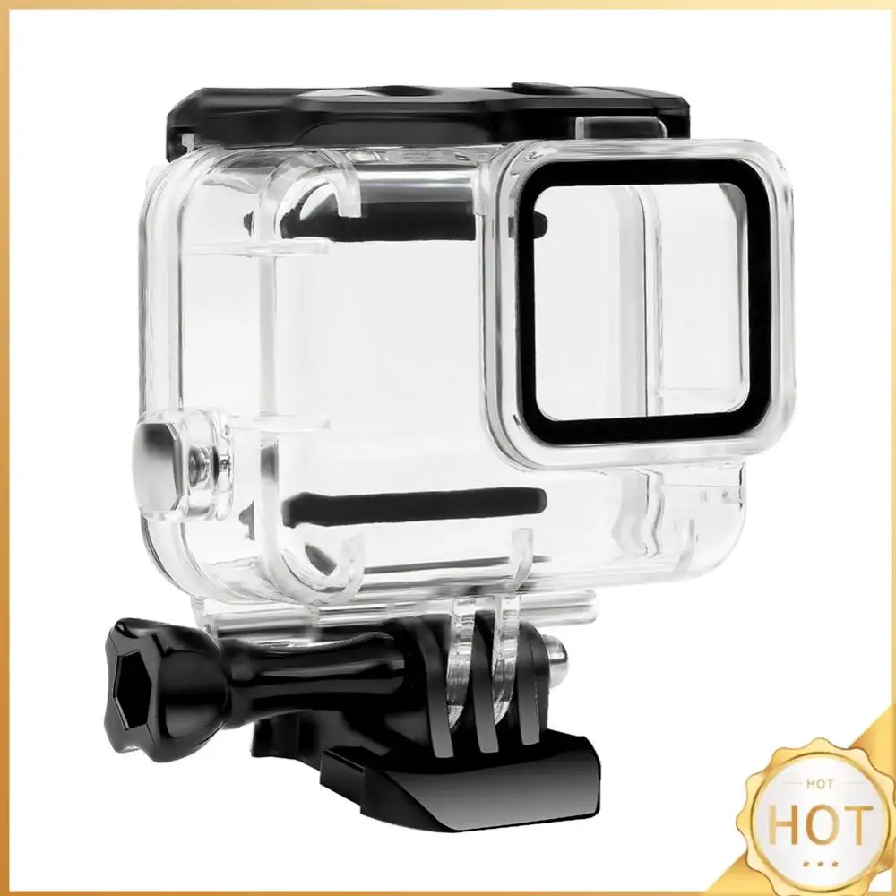 Wasserdichtes Gehäuse, 30 m/98,42 Fuß, Gehäuse in Silber und Weiß, Unterwasserschutzgehäuse für Gopro Hero 7 Sportkamera-Zubehör