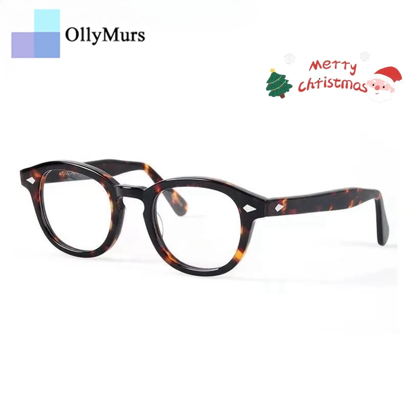 

OLLYMURS ультра-легкие модные высококачественные брендовые ацетатные очки женские ретро круглые оптические очки по рецепту оправа для мужчин Y1915