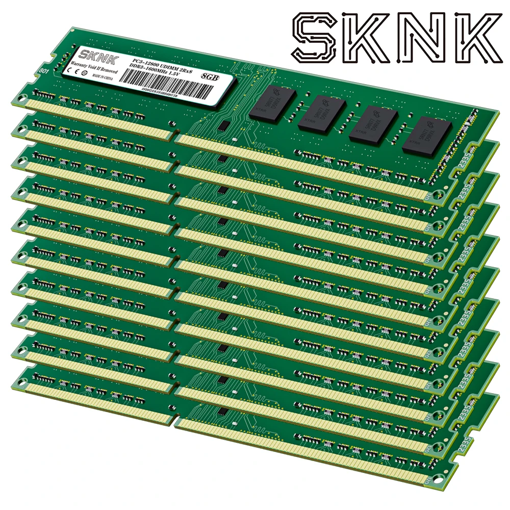 

SKNK DDR3 2GB 4GB 8GB Desktop Memoria Ram 1066 1333 1600 Mhz PC3-8500 PC3-10600 PC3-12800 240Pin 1.5V DDR3 Memory RAM UDIMM