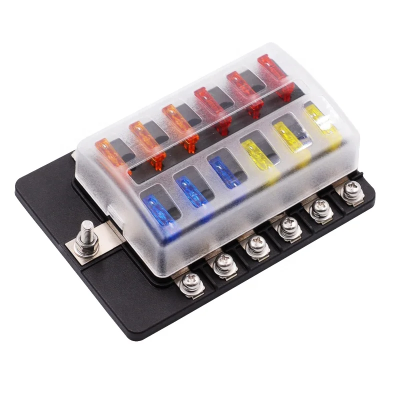 

Protection Cover Holder Standard Circuit Fuse Holder Box Block for Car Boat 12 Way Blade Fuse Box