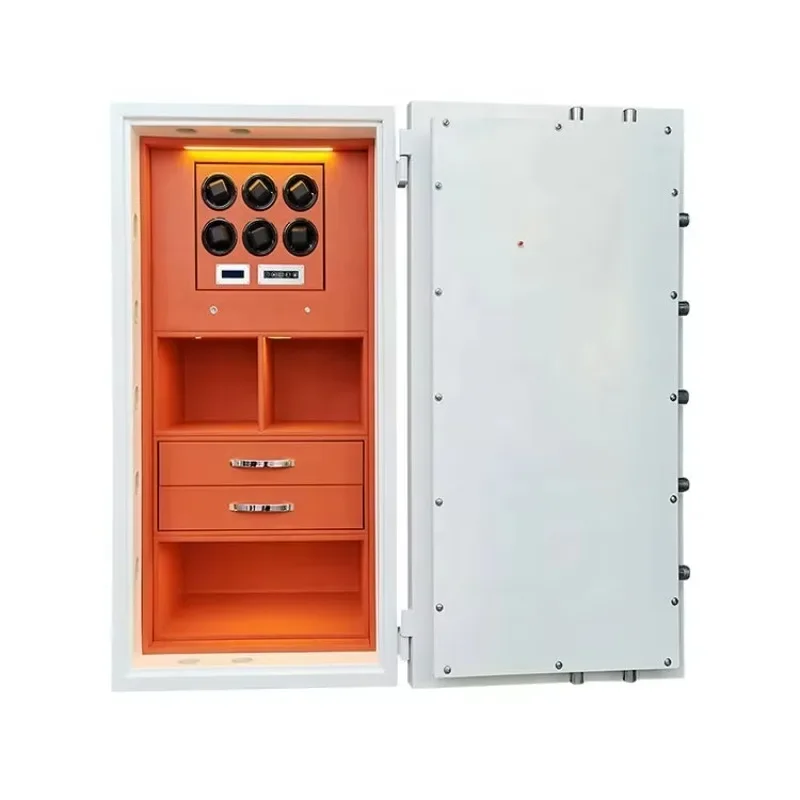 【Fashionable】 Watch Winder Safes Cabinet Electronic Password  Safe Box Multi-Storage 12 Watch Winders ized Remote Operation