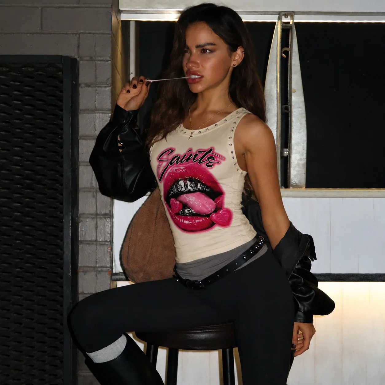 zekye street style Spice Girl T-shirt women's willow splicing waist sleeveless pullover top women's summer high-end European