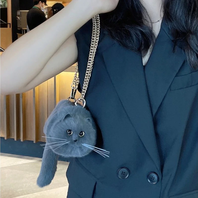 Shoulder Bag Cat Handbag Cute Pet Personality New Unique Design Small Bag Crossbody Travel Shopping Street Fashion All-match