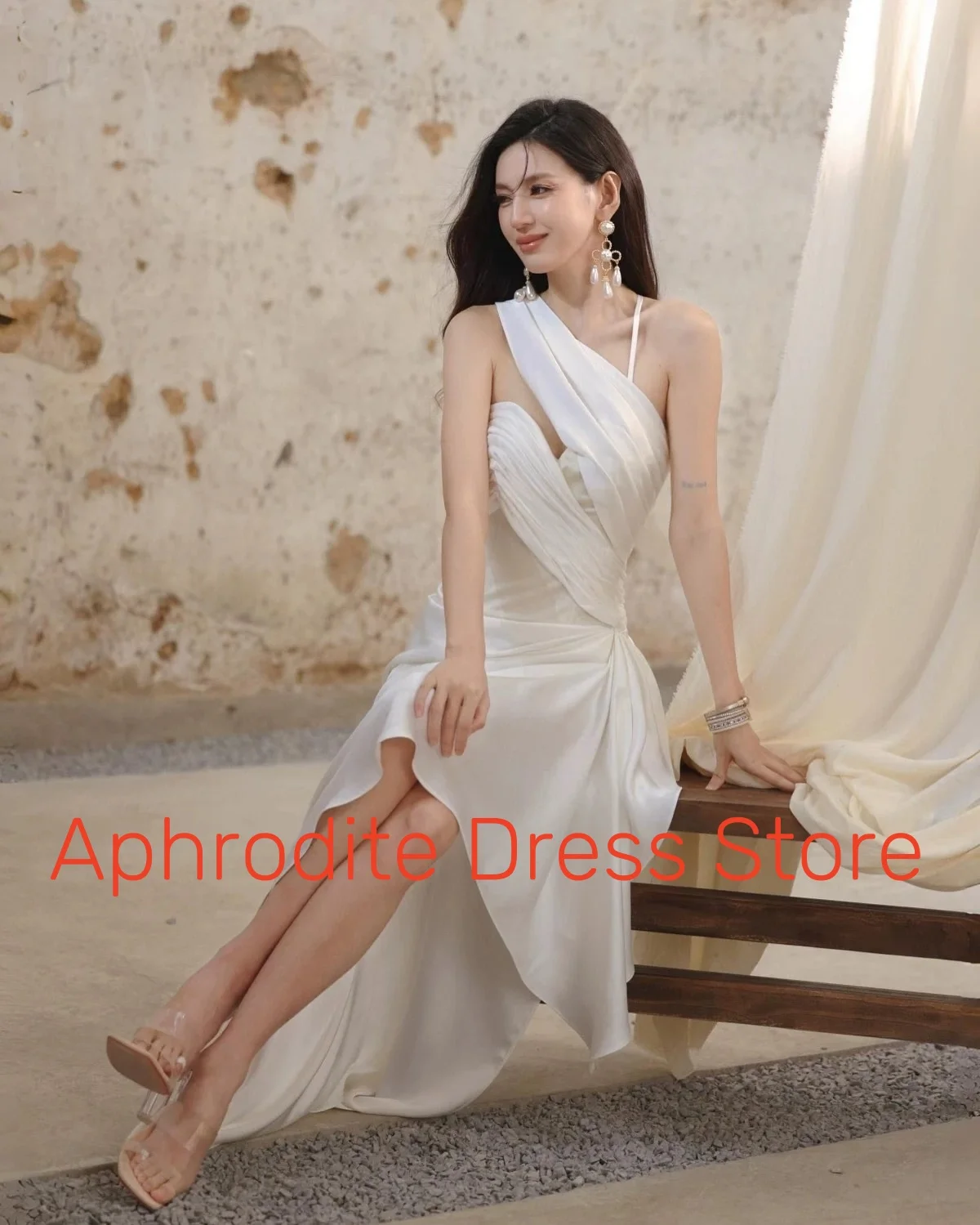 Customized High Quality Jersey Evening Dresses Temperament V-Neck Sleeveless Celebrity Gowns Custom Size Special Occas