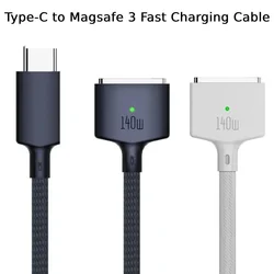 USB Type C to Magsafe 1/2/3 Magnetic Charger Cord Laptop Charging Cable Converter PD 140W for MacBook Air/Pro A2442 A2485 A2681