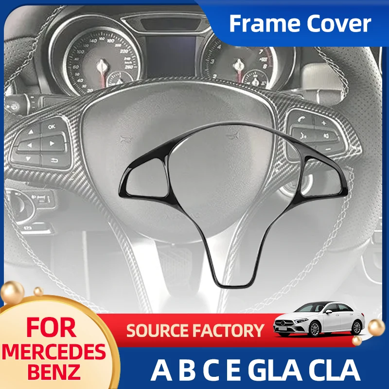

Внутренние наклейки для Mercedes Benz A B C E GLA CLA GLC GLS GLE V Class W246 W205 C117 X253 W447 Рама панели рулевого колеса автомобиля