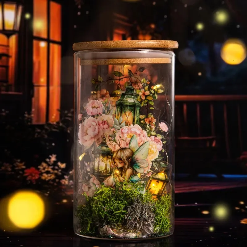 

15 шт., декоративные принадлежности для справочника, материал наклеек «сделай сам», огни светлячков, серия огней, канцелярские принадлежности, коллаж 137*84 мм