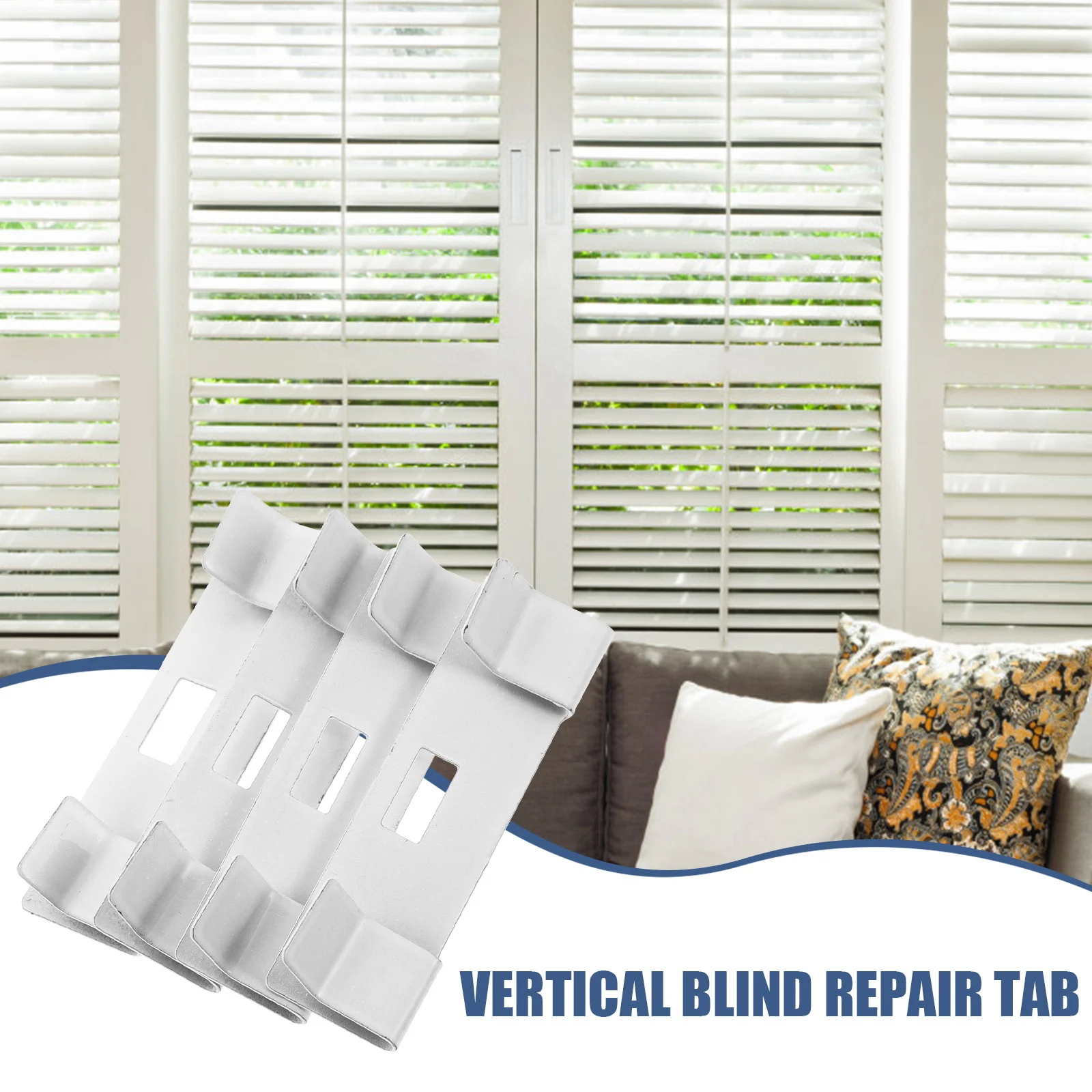 

20Pcs Sturdy Vertical Blind Repair Clips Compatible with Most Blinds for Easy Fixing and Replacement Blind Repair Tabs
