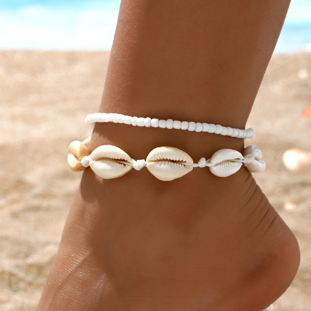 

Colorful Beads Shell Anklet For Women Summer Beach Charm Ankle Bracelet On The Leg Handmade Accessories Jewelry Gifts For Girls