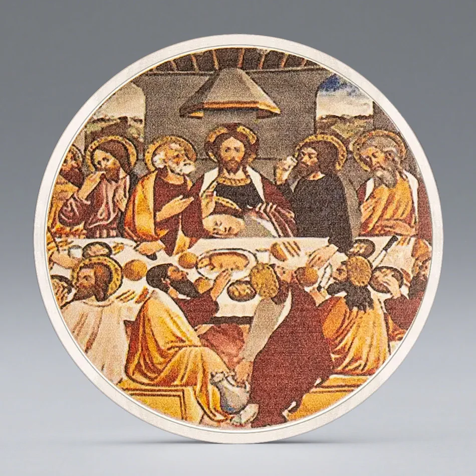 The Last Supper Silvery Plated Souvenir Coin Medal Bible Story Christian Commemorative Coins Collectible Gift