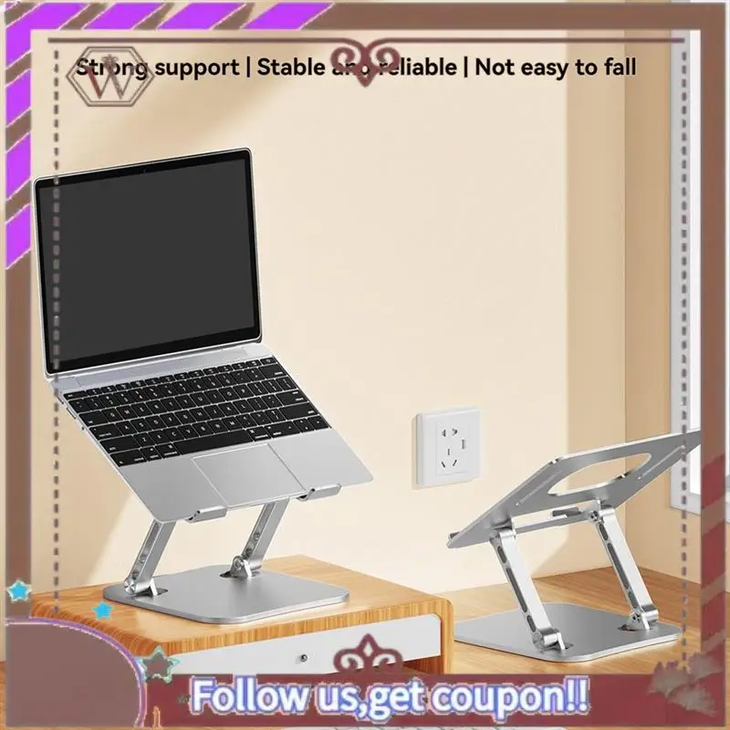 حامل من سبائك الألومنيوم قابل للتعديل من ABBG للأجهزة اللوحية وأجهزة الكمبيوتر المحمولة حتى 17 بوصة، دعم تبريد محمول قابل للطي