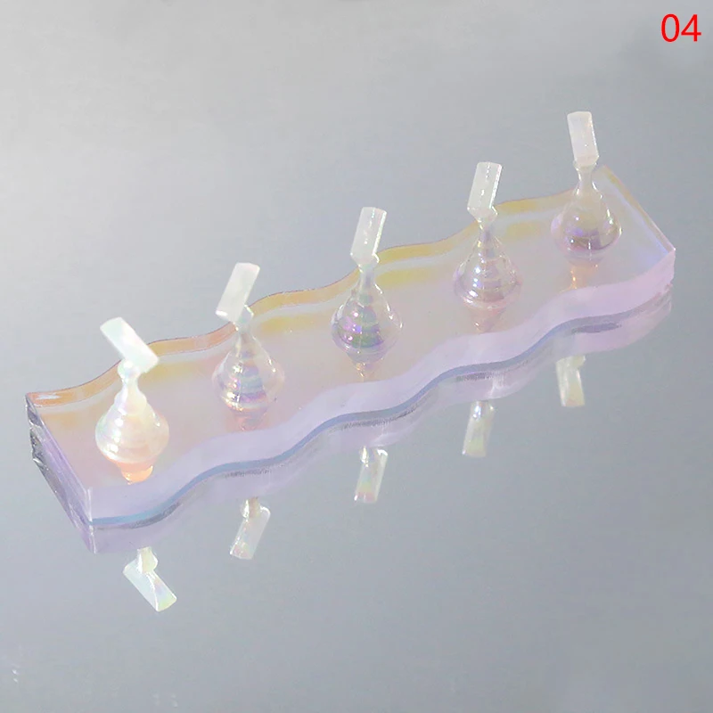 アクリルディスプレイスタンド偽ネイルチップジェルポリッシュ収納棚マニキュア練習ツールオーロラ磁気ネイルホルダー