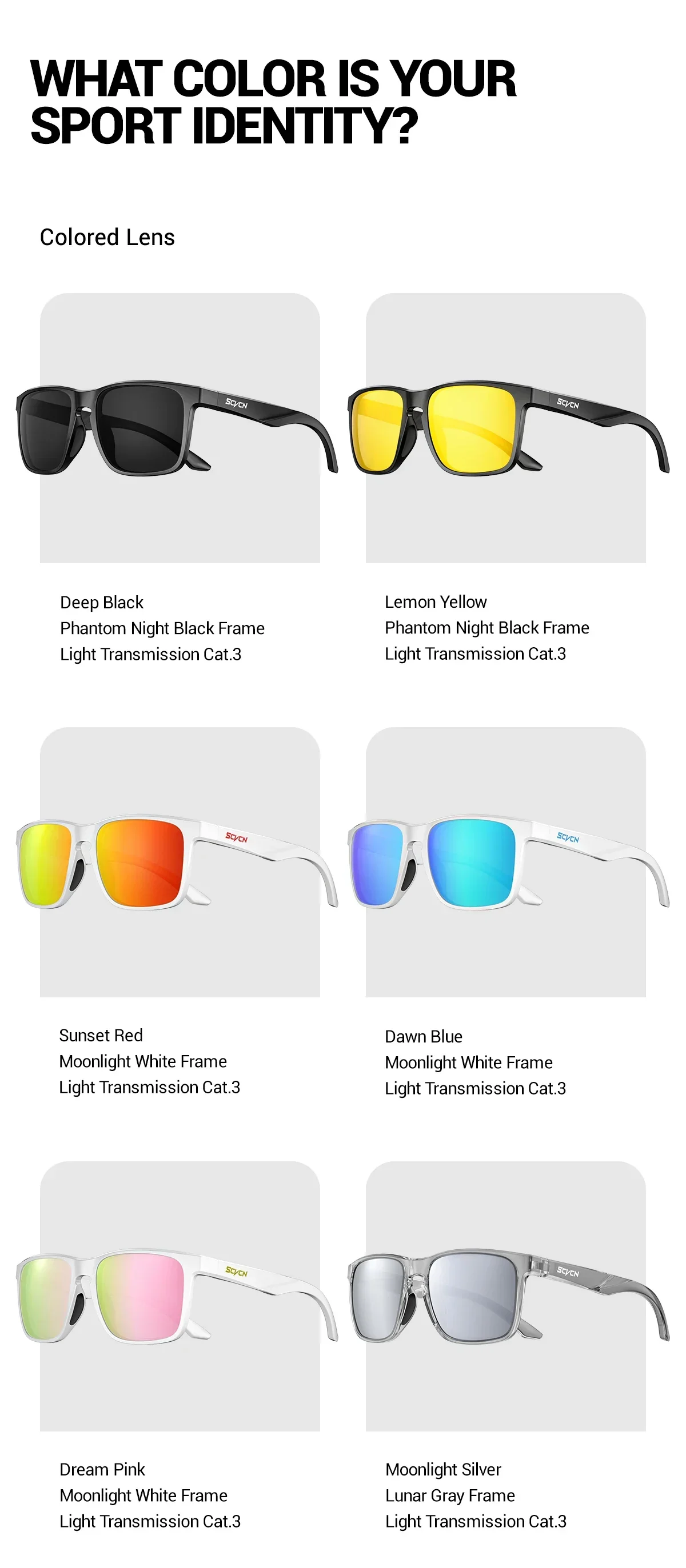 SCVCN Outdoor Polarisierte Sonnenbrille für Strand, Meer, Plattform, Angeln, Radfahren, Herren-Sportbrille, UV400-Schutz, Wassersport-Brille – Detail 16