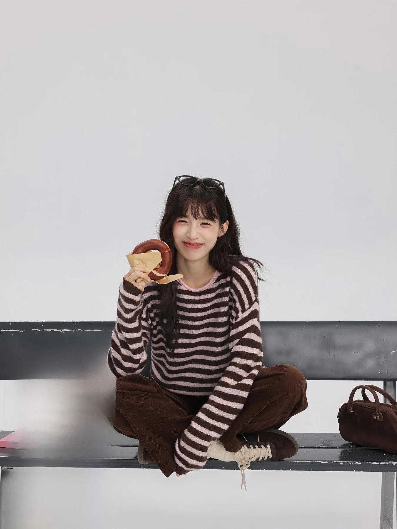 

Women's Full Wool Stripe round Ne Knitwear Sweater Autumn Winter Comfortable Warmth Casual Sle Easy Wear Long Sve Top