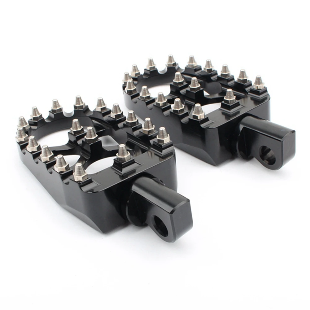 

4X Motorcycle Wide Foot Peg MX Offroad Foot Pegs 360° Roating Style For Sportster 883 Fatboy Bobber-L94A